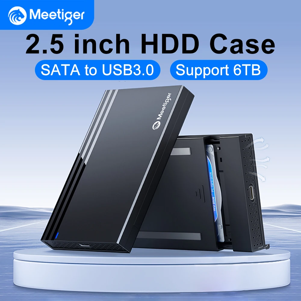 

Meetiger 2,5-дюймовый внешний жесткий диск SATA SSD Корпус жесткого диска 5/6 Гбит/с Скорость Type-C Корпус адаптера для жесткого диска Мобильный внешний корпус