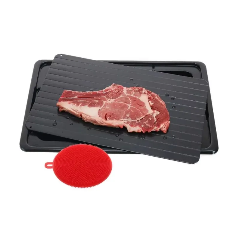 

Aluminum Fast Defrosting Tray Freeze Food Rapid Thawing with Drip Tray 6mm Set
