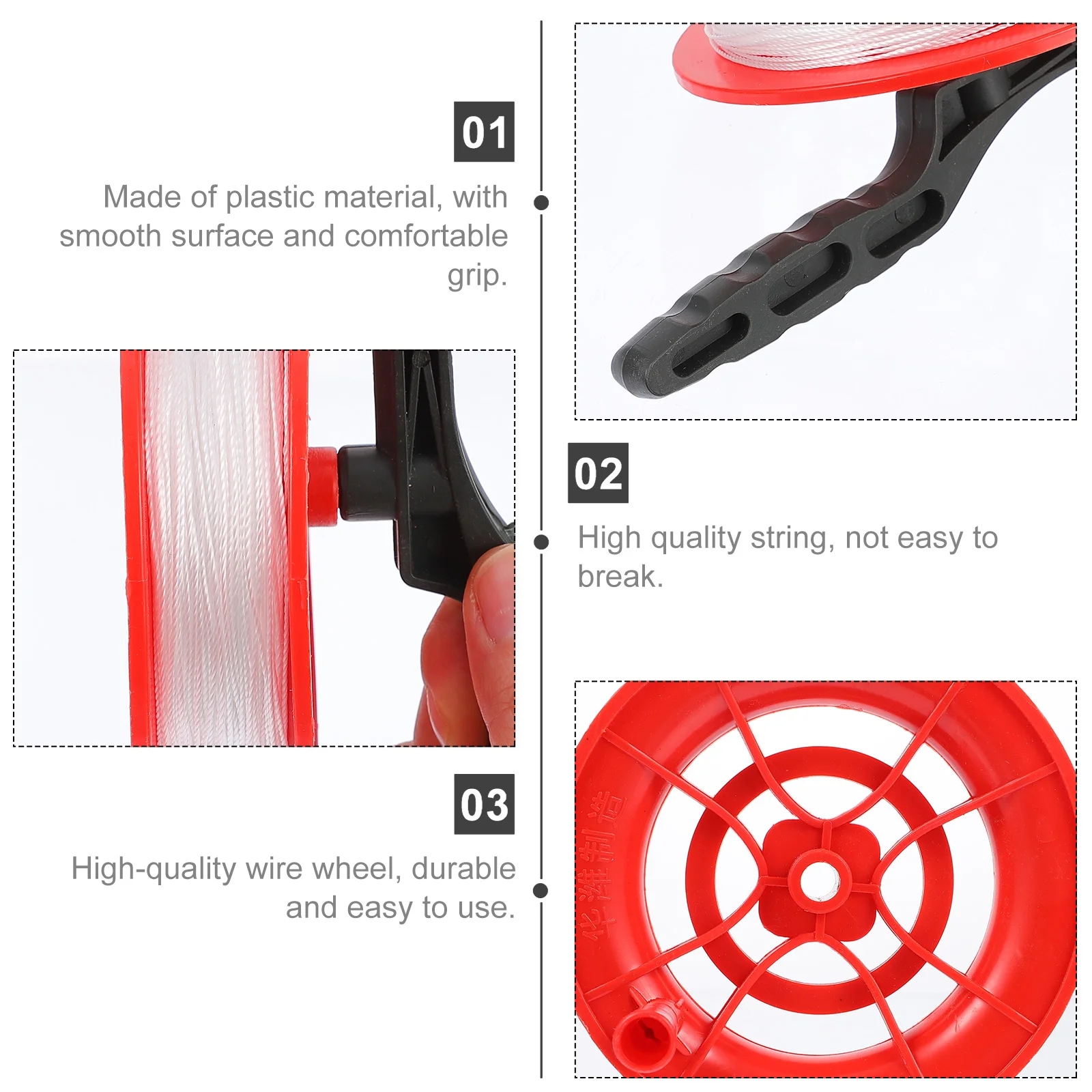 2 Pcs Kite Line Wheel Kites Reel Winder Outdoor Sports Tool Hand Plastic Wire Accessories Child