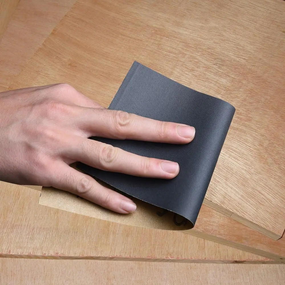 Abrasive Wet Dry Sandpaper Sheets Assorted Grit 400/600/800/1000/1200/1500 for Wood Furniture Hobby Home Improvement 12 Pack view 4