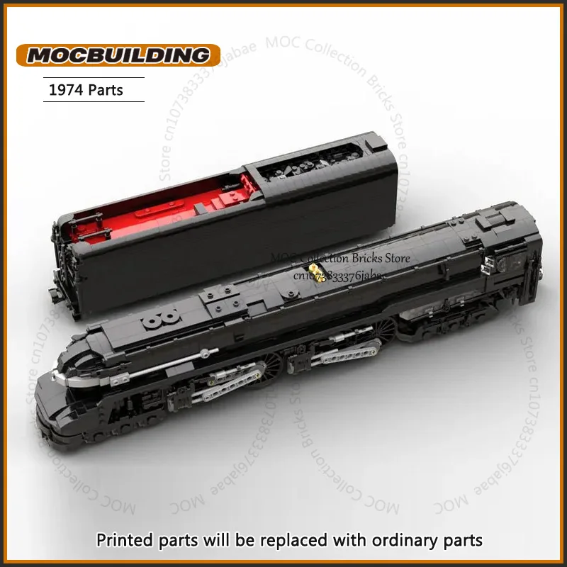 Bloques de construcción MOC de ferrocarril de Pensilvania 1:48, tren urbano S1 6-4-4-6, tecnología de función de potencia dúplex, ladrillos, juguetes DIY, regalos