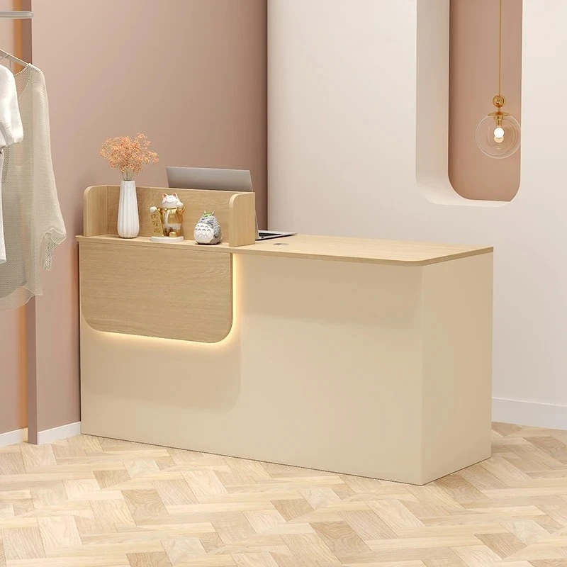 Caja comercial para tienda, escritorio De recepción, mesa De salón De negocios, escritorio De recepción, escritura Local, cosméticos, Mostrador De Tienda, muebles De esquina
