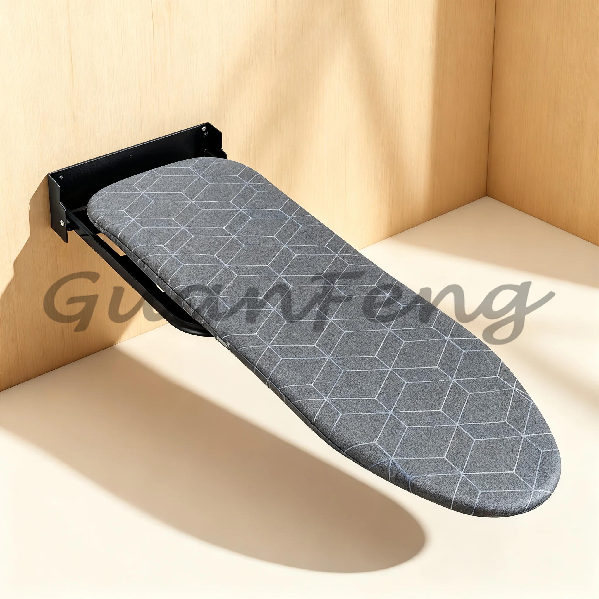 Thickened Carbon Steel Wall Mounted Folding Ironing Board, 180 Degrees Swivel Household Space Saving Ironing Table