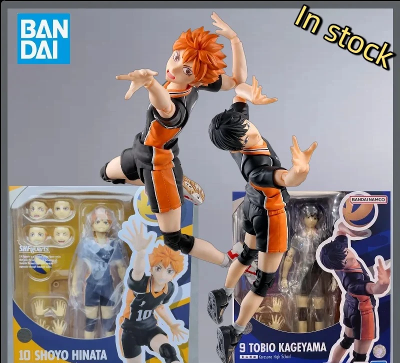 

Bandai SHF Volleyball Boys Hinata Shoyo Kageyama Tobiro Movable Joints Figure Ready-made Collection Gift