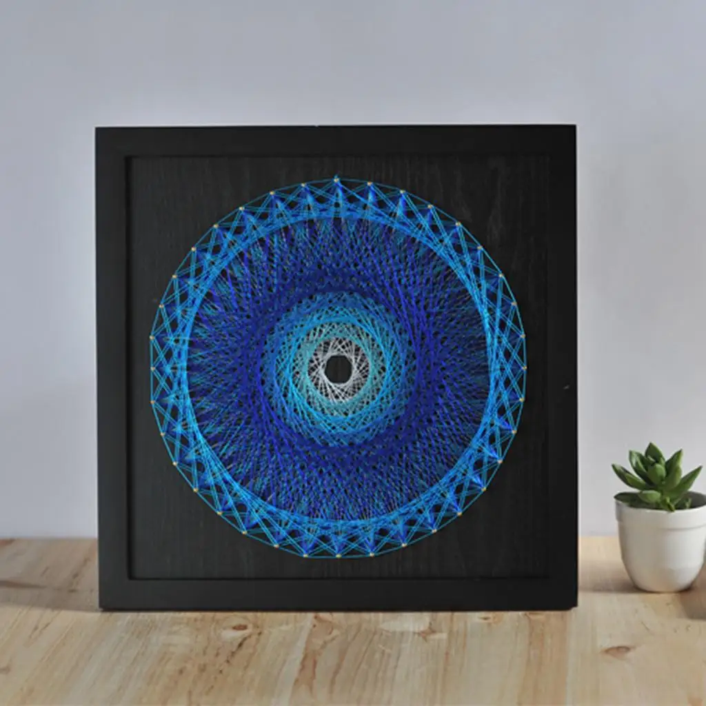 Wooden Craft Bird Nest String Art Kit DIY Winding Painting Hobby Creative Work Set for Home Office Decor view 4