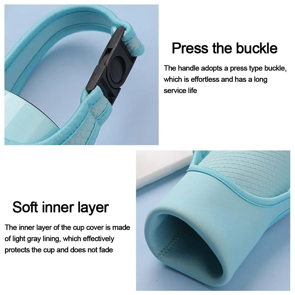 ملحقات التخييم الرياضية غطاء زجاجة المياه المحمولة متعددة الألوان زجاجة ماء حالة كوب مفرغ كم التخييم #2