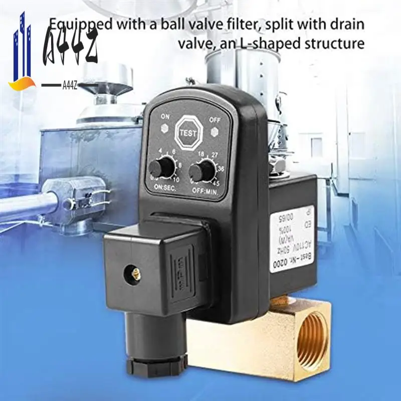

A44Z-G1/2 DN15 230V Automatic Timed Water Tank Electronic Timed Drain Valve For Air Compressor Condensate Management Easy Instal