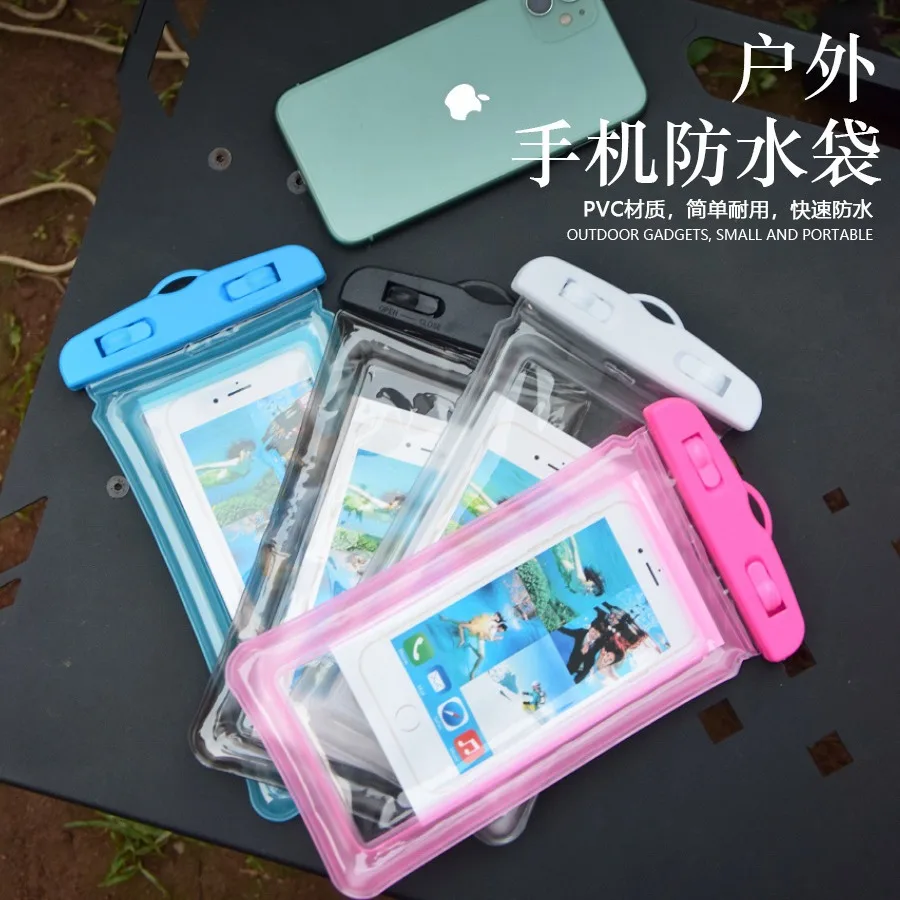 

Outdoor Mobile Phone Waterproof Bag Swimming Moisture-proof Epidemic-proof Universal Model with Airbag Protective Cover