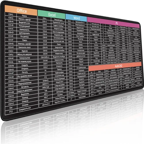 Imagen 2 del producto Alfombrilla de ratón Excel/Word/Power Point/PPT, alfombrilla de ratón español, ruso y inglés, alfombrilla de ratón grande para juegos, alfombra, alfombrilla de escritorio para PC