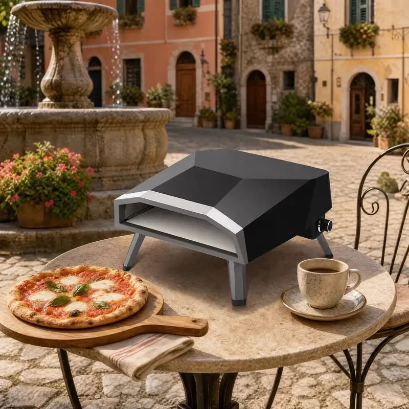 16 Inch Propane Gas Pizza Oven O-16G-S Non Rotating Backyard BBQ Machine for Outdoor Cooking Wholesale Portable Grill Outdoor