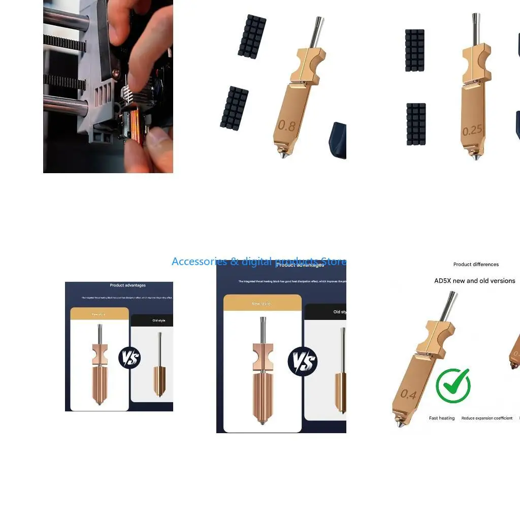 77JD High Heat Resistant Hotent For AD5X 3D Printer Enhances Heat Conduction