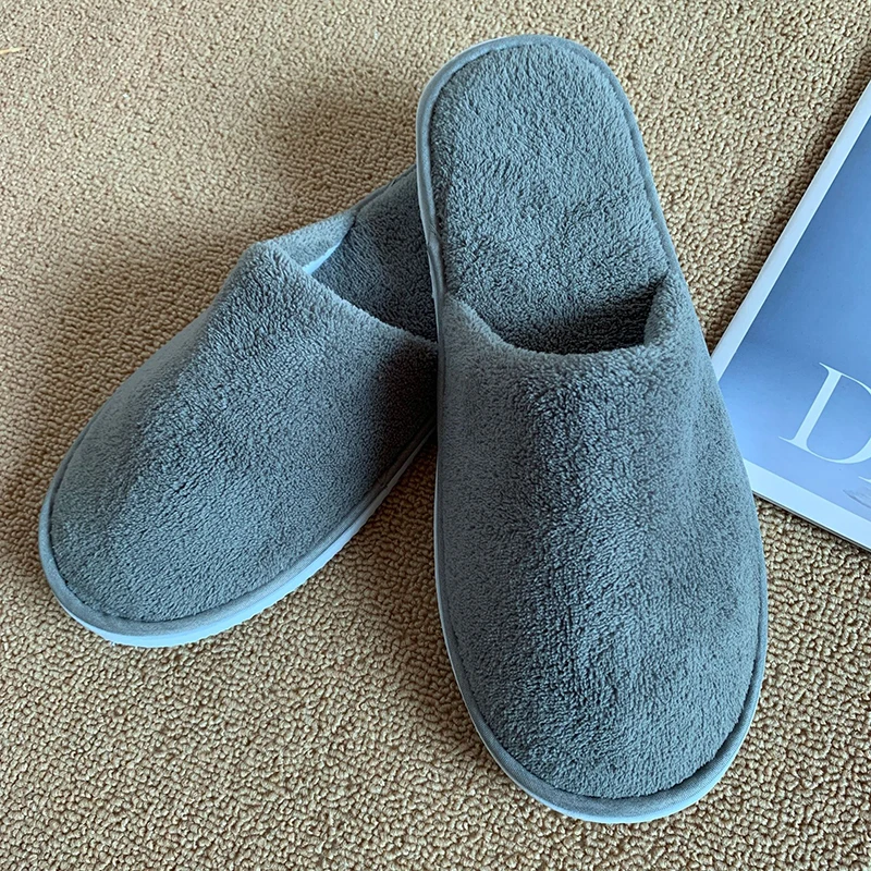 Disposable Hotel Slippers Men Guests Closed Toe House Hotel Friend Coming Slippers for Women Hotel Home Disposable Slippers