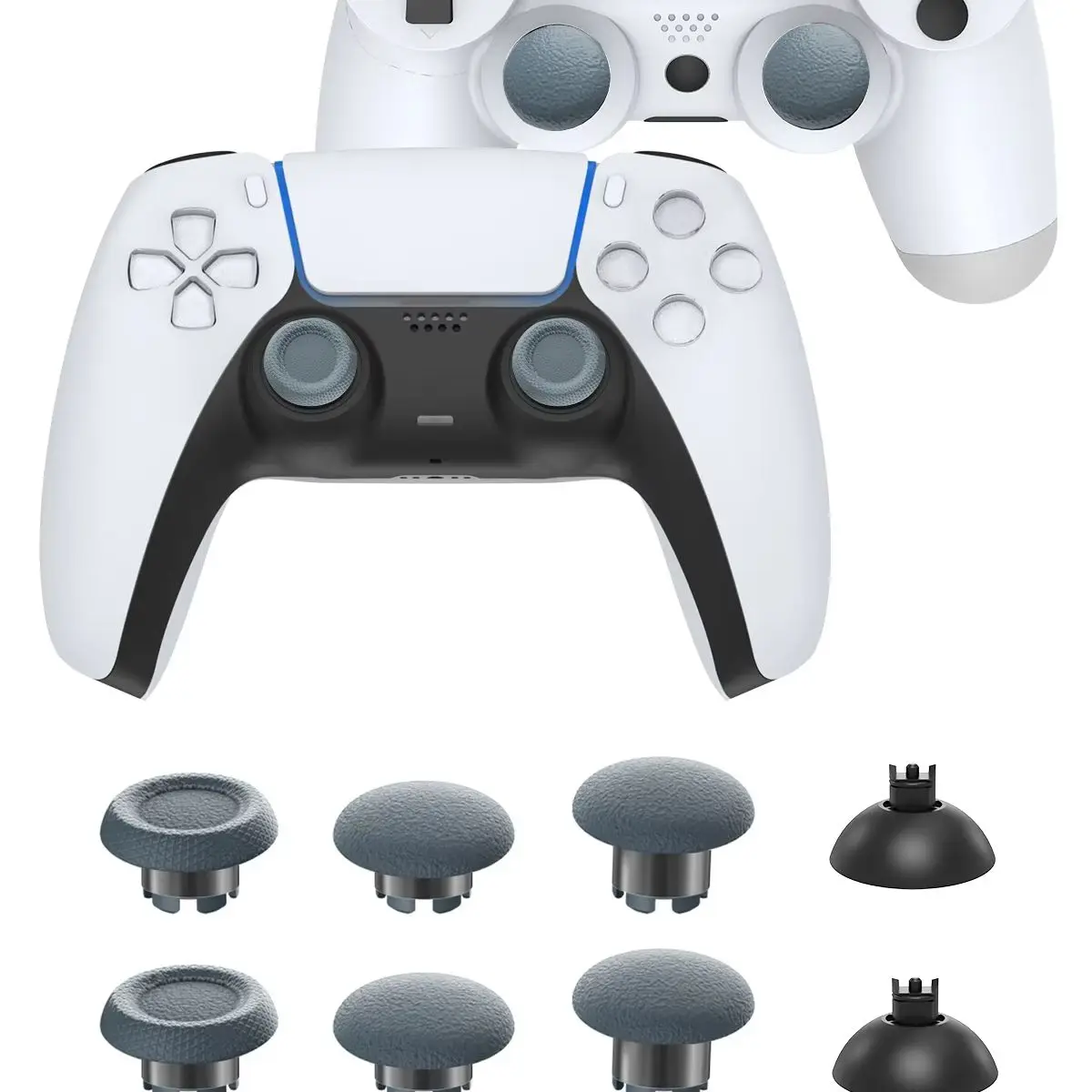 Zmodyfikowana wersja z metalowym pierścieniem na joysticku, odpowiednia dla kontrolerów PS5/PS4/SWITCH PRO/XBOX, miękka gumowa nakładka i podstawa joysticka. — zdjęcie produktu 7