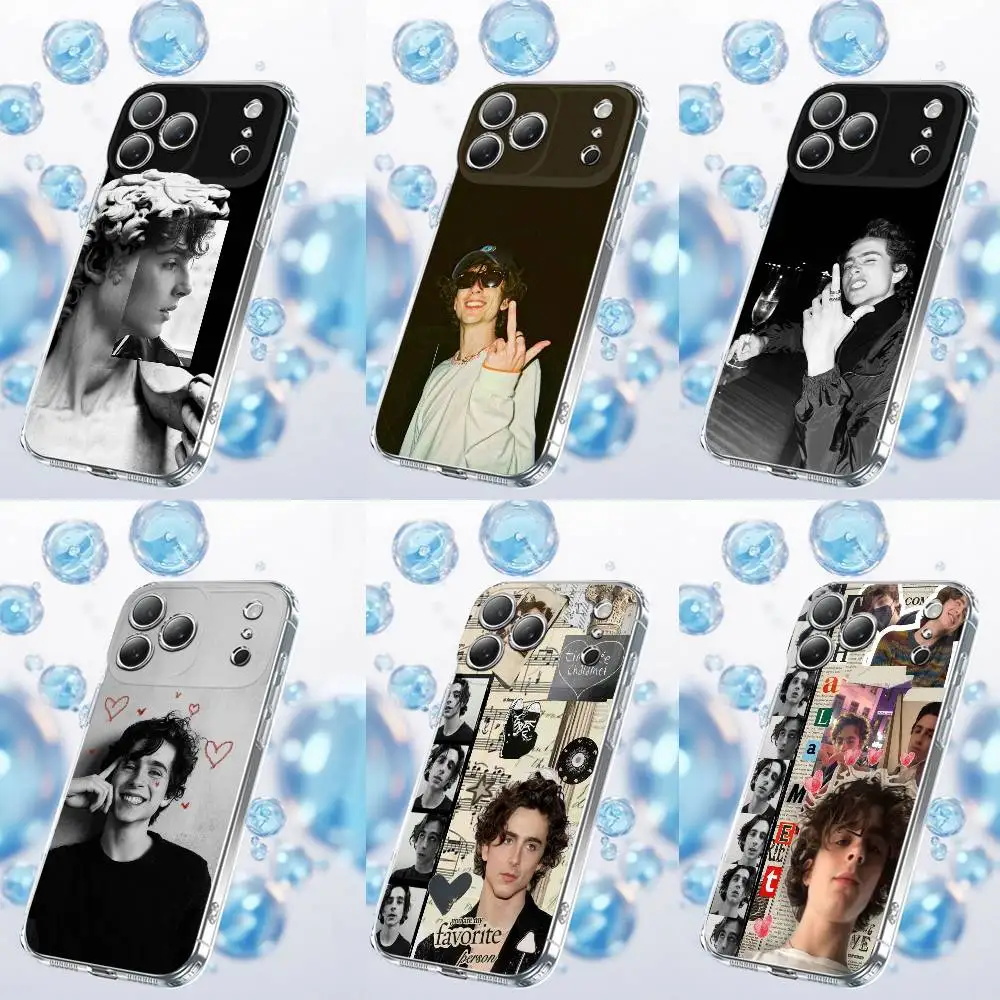 

T-Timothee C-Chalamet Phone Case For iPhone 17,16,15,14,13,12,11 Plus,Pro,Max,Plus,E,SE4,Air,Mini Transparent