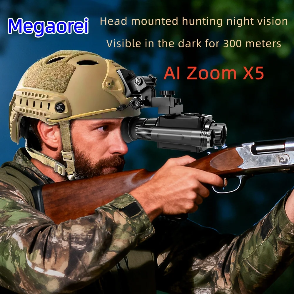 

Latest Hot Selling Helmet Headband Night Vision Device AI Zoom X5 Visual 400m Hunting Sight Observation Mirror Outdoor Camera