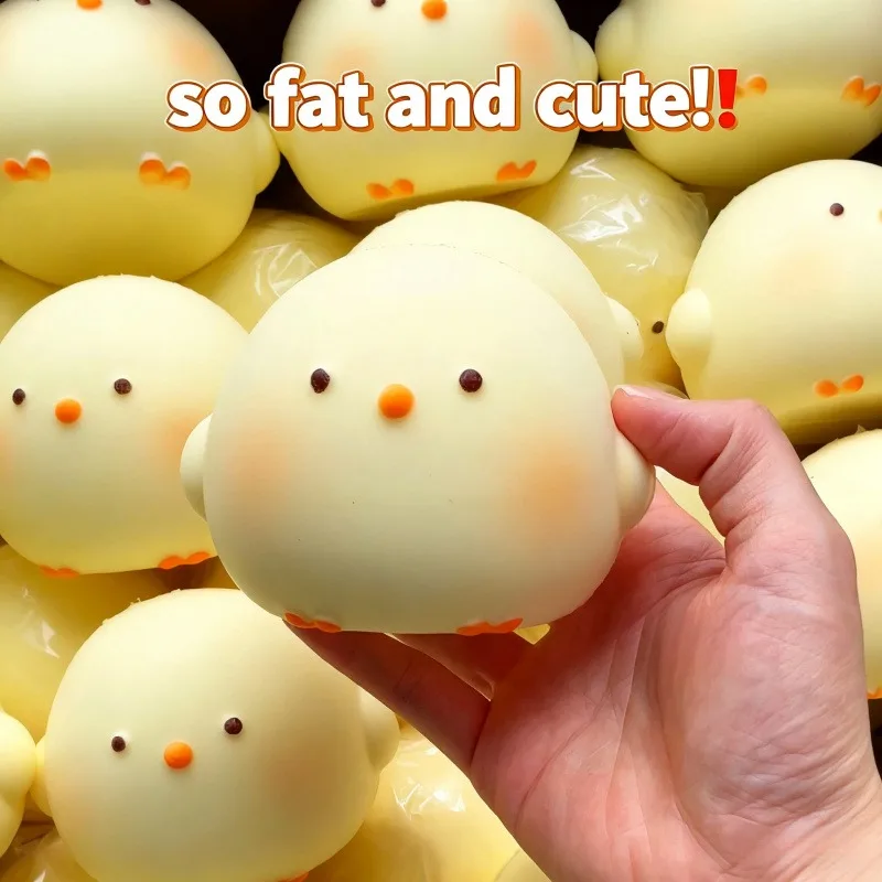 Jouet à presser Squishy en forme de poussin mignon, Fidget sensoriel anti-Stress à montée lente pour l'anxiété/DAH/autisme, cadeaux pour enfants et adultes