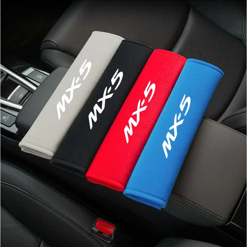 Seat Belt Cover Leather Safety Belt Shoulder Cover Protection Pad for Mazda Skyactiv MX-5 MX5 Miata Na Nb Nc Nd Auto Accessories
