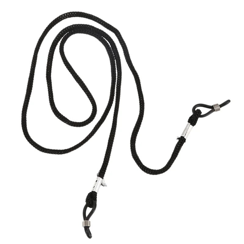 A96I-36 個ナイロン眼鏡/眼鏡/サングラス/眼鏡コードホルダーネックストリング - ブラック