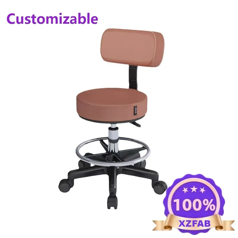 Factory Direct 2026 Cross-border explosion Front desk bar Backrest laboratory assembly line Round stool Nail stool