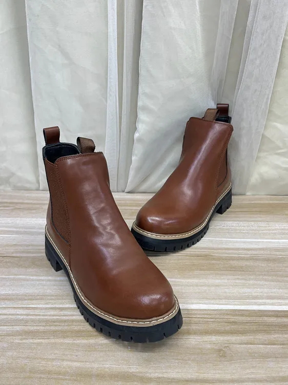 

Faionable round Toe Fce Lined Side Zipper ort Boots Thi Heel Women's Boot Pure Color Warm Winter Boots