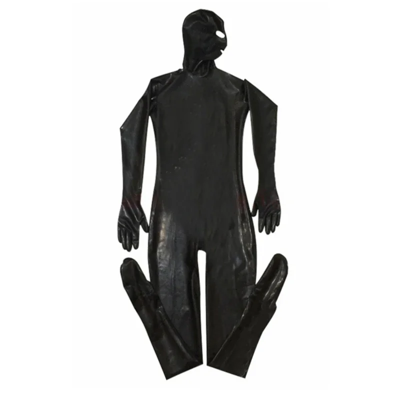 Men Latex PVC Catsuit Sexy Lingerie Faux Leather Night Club Bodysuit gay fetish cosplay Zipper open crotch Erotic wear costumes