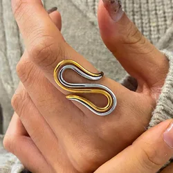 Yori Minimalist Stainless Steel Metal Open Adjustable Ring for Women Rust Proof Distinctive Jewelry Gift 2025 NEW