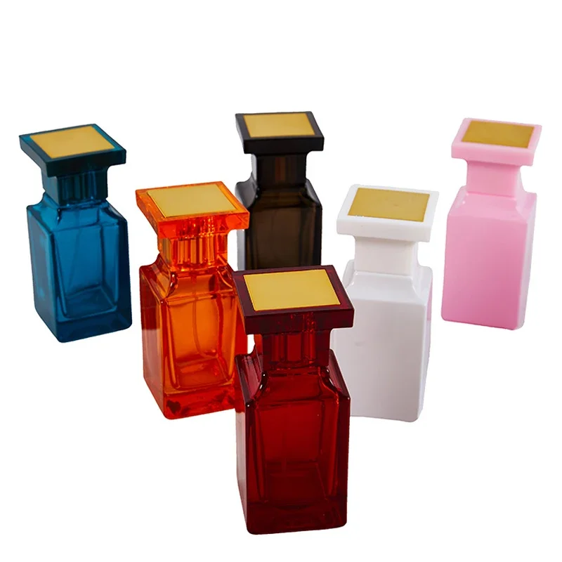 50ML Perfume Subpackage Glass Bottle Multicolor Spray Perfume Bottle Cosmetics Subpackage Sample