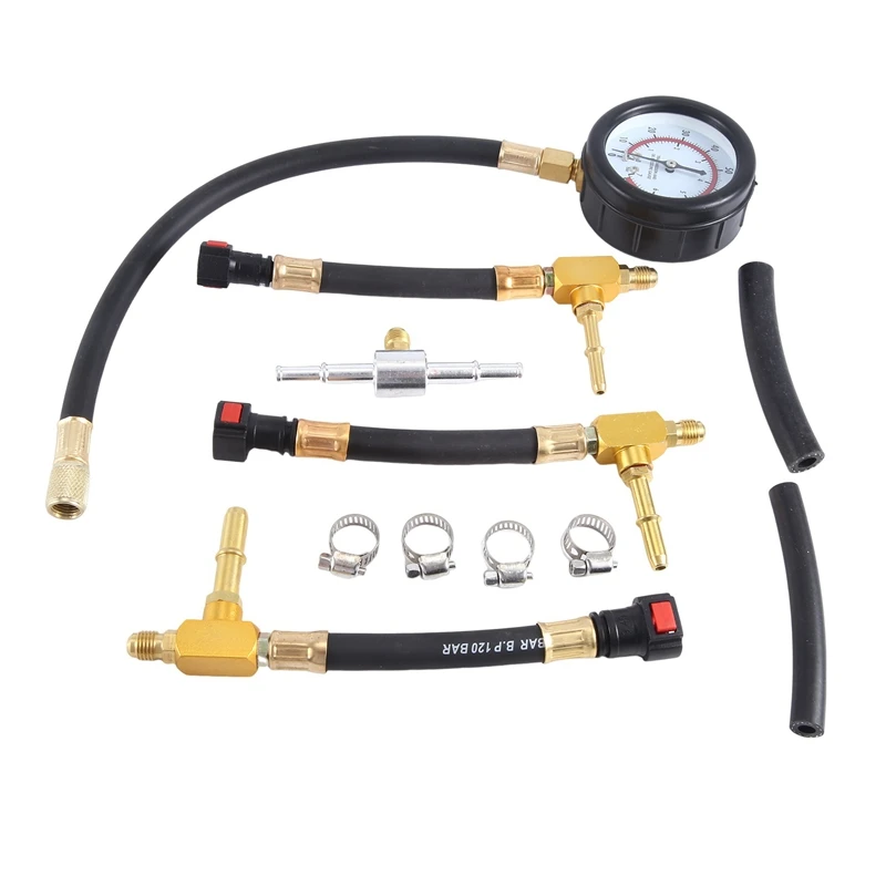 Auto Repair Tester Car Fuel Pressure Gauge Gasoline Pressure Gauge With 6.3 7.89 9.49 Connector Fast Connetion