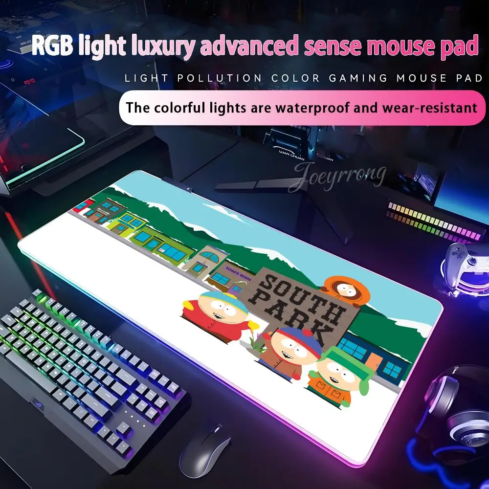 

Souths P-Park Mouse Pad RGB Extended Gaming Keyboard Seven Colors LED Mats Large 1000x500mm XXL Gamer