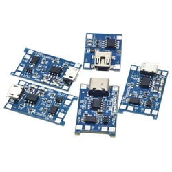 TP4056 Li-ion Charging Board/Module 18650 Battery Lithium Charge Controller With Protection Dual Functions Type-C/Micro/Mini 1A