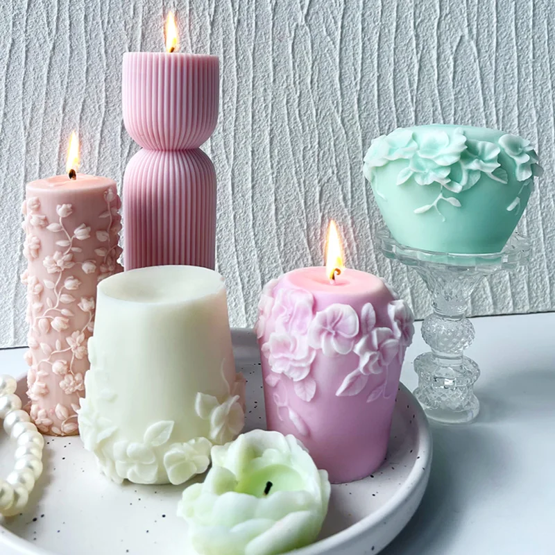 

Vine Scented Candles Candle Silicone Mold Flower Vine Wedding Party Mould Handmade Gifts Plaster Resin Ornaments Mould