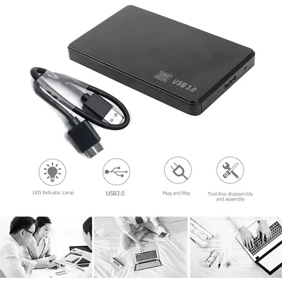 2.5-Inch Hard Drive Enclosure SATA to USB 3.0 Hard Drive Enclosure HDD SSD Enclosure Suitable for desktop and Laptop Computers - view 2