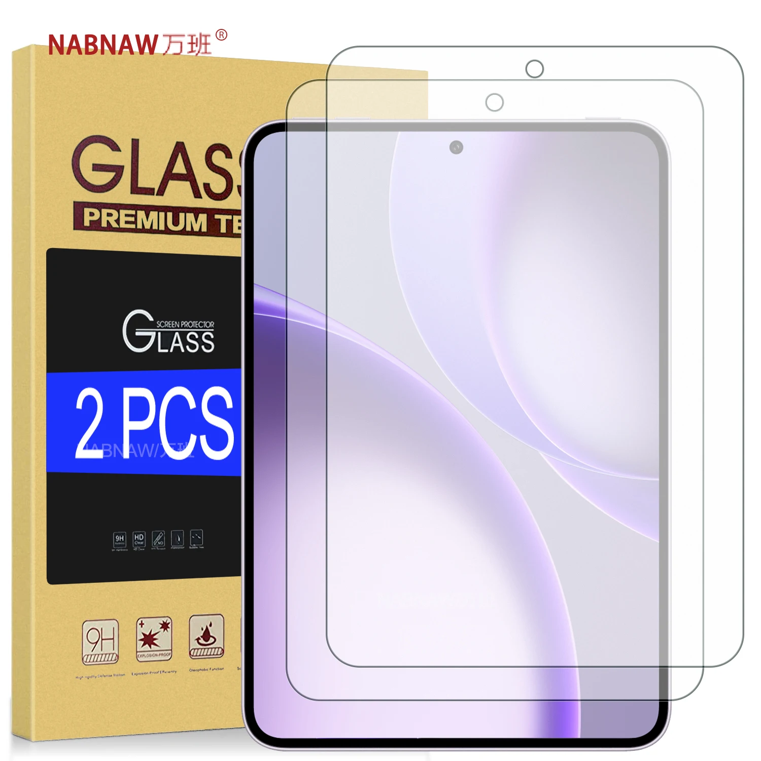 

On OPPO Pad Mini Tempered Glass Film Screen Protector For OPPO Pad Mini 8.8" HD 9H Oil-Coating Bubble-Free 2-Pack