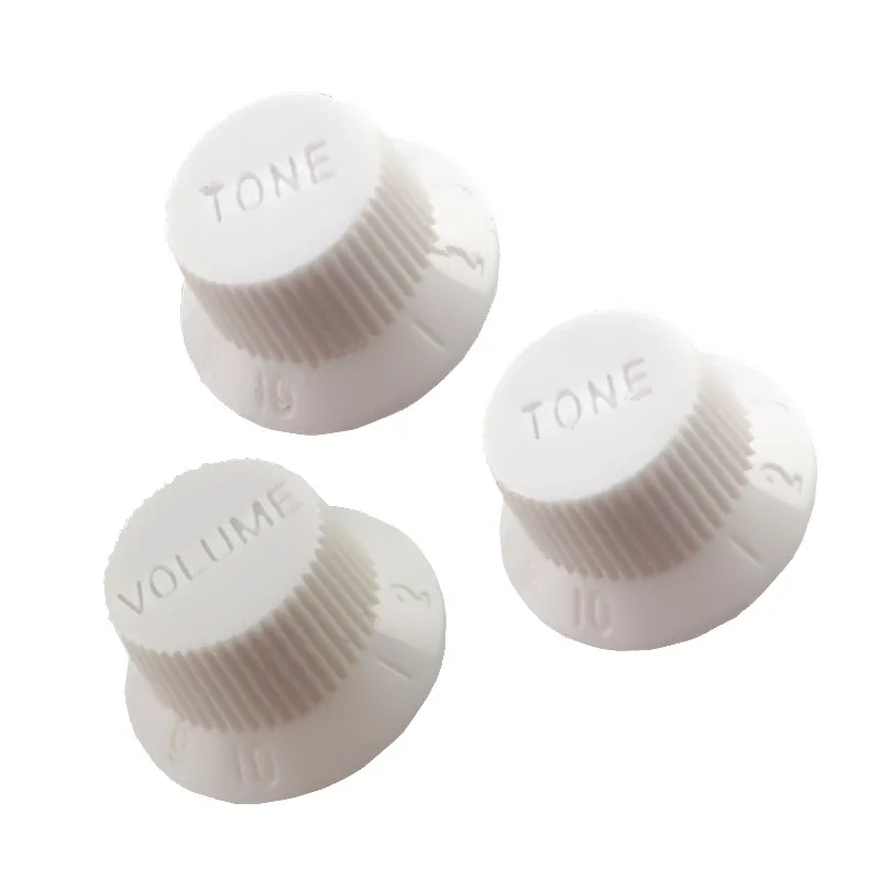 A Set Of 3 Pcs White Guitar Control Knobs For Electric Guitarparts Accessories Figures Do Not Fill Color