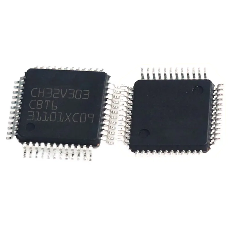 5-20PCS CH32V303CBT6 LQFP-48 CH32V 303CBT6 CH32V303 CBT6 32-bit Large-capacity General-purpose RISC-V Microcontroller