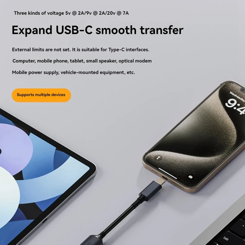 Smart-140W DC chargeur pour ordinateur portable 5V 9V 20V DC 7.9X0.9Mm femelle vers USB C Type C PD adaptateur d'alimentation convertisseur câble de charge rapide