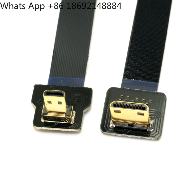 

FPV dedicated Micro HDTV to Mini HDTV high definition cable 90 degree elbow FPC cable HD-199