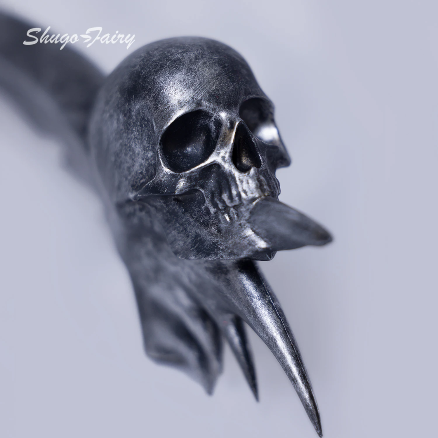 BJD 1/4, personal de guadaña de resina hecho a mano con un pico y calavera para juguetes Bjd, accesorios extraíbles, personal de guadaña con boca de pico ShugaFairy