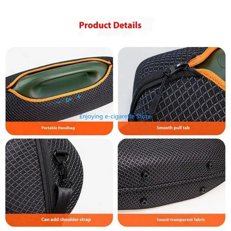 Outdoor-Lautsprecherabdeckung, verdickte, stoßfeste Polsterung, wasserdichte Außenseite und ergonomischer Riemen für Boombox 4 – Detail 8