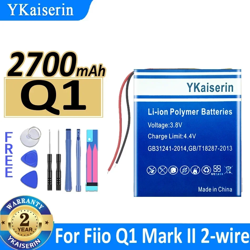 

Аккумулятор YKaiserin емкостью 2700 мАч для 2-проводных аккумуляторов Fiio Q1 Mark II 2