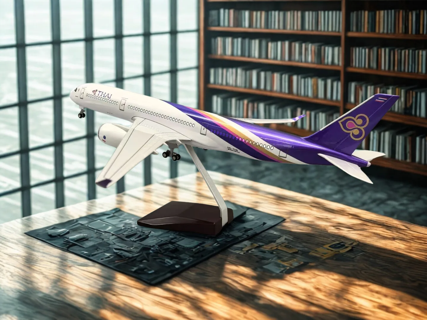 

47CM 1:135 Scale Thailand A350 Aircraft Model Toy Kids Die-cast Resin Model Airplane Collectible Display Fan Gifts