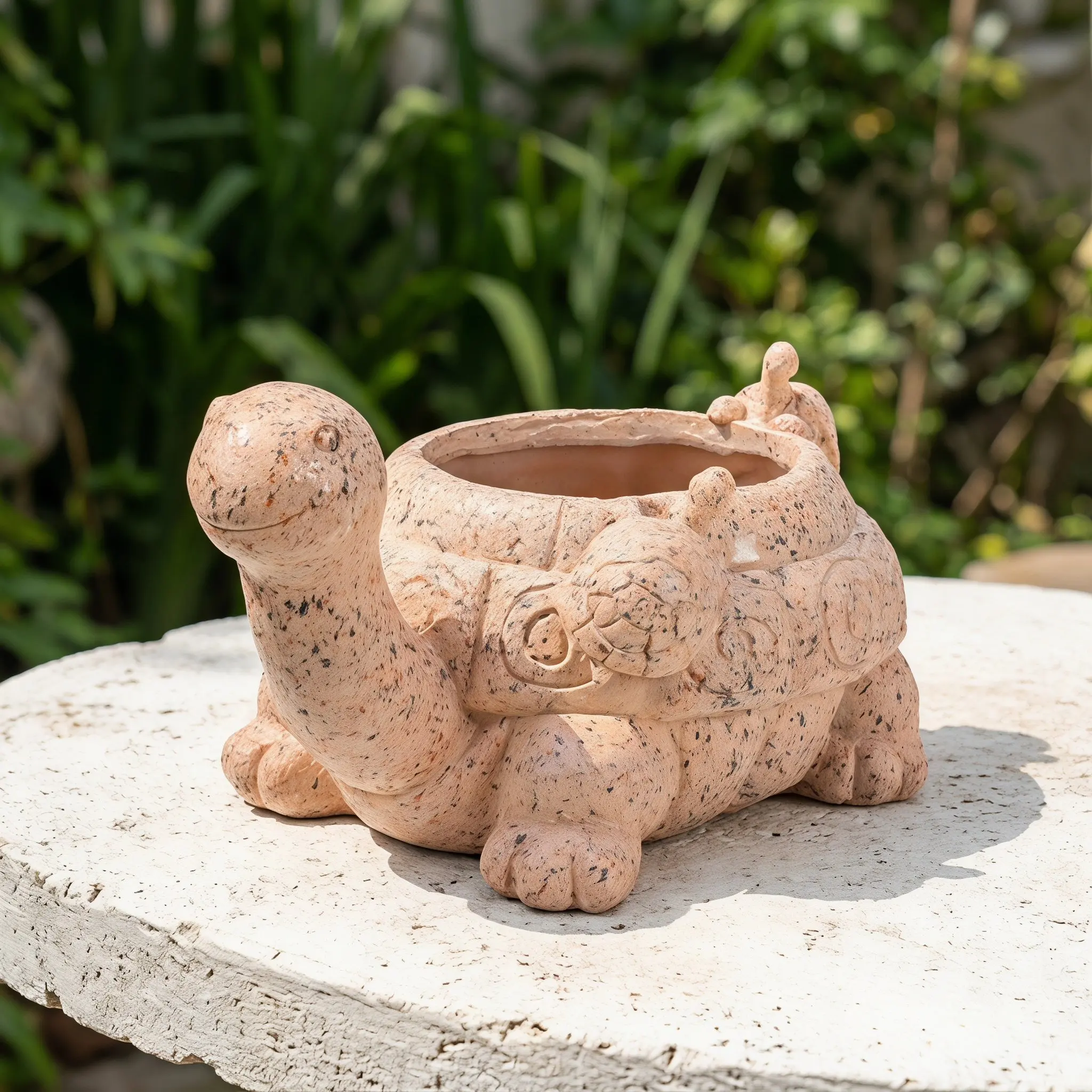 Turtle Succulent Planter Cute Resin Tortoise Flowerpot 8.7