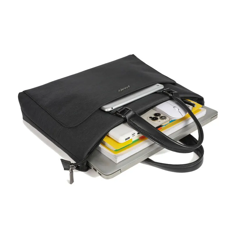 Valigetta in nylon da uomo borsa da viaggio per ufficio borsa da riunione impermeabile pacchetto documenti borsa a tracolla borsa per laptop in pelle da uomo sac