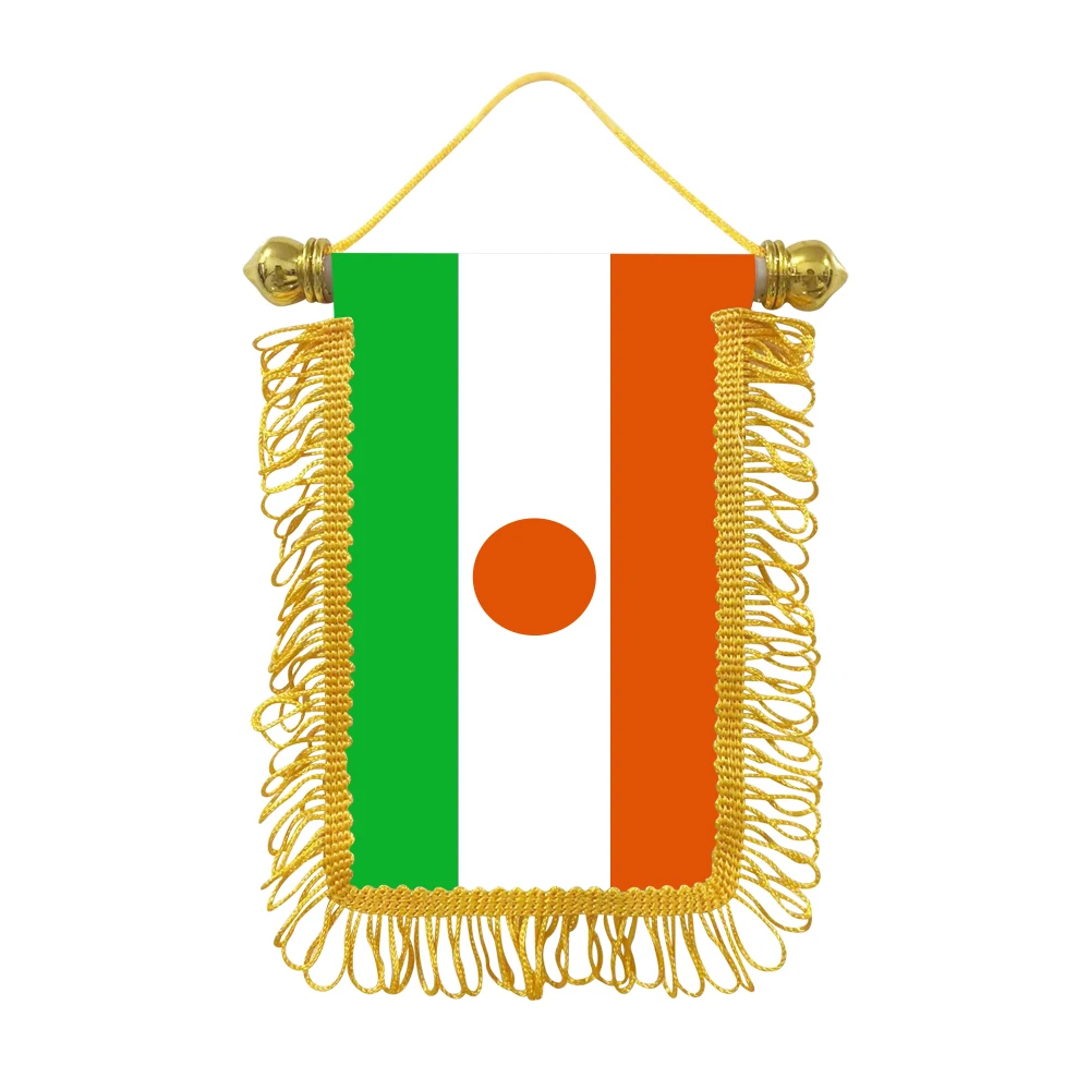 Niger small hanging flag 10x15cm triangular flag car decoration hanging flag double-sided pattern with suction cup