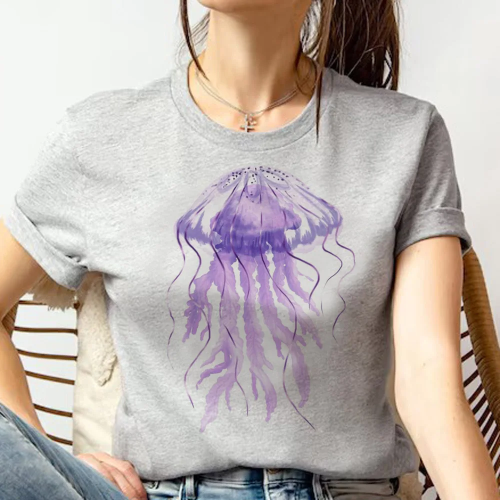 Jellyfish Tee women streetwear funny tshirt female graphic clothes