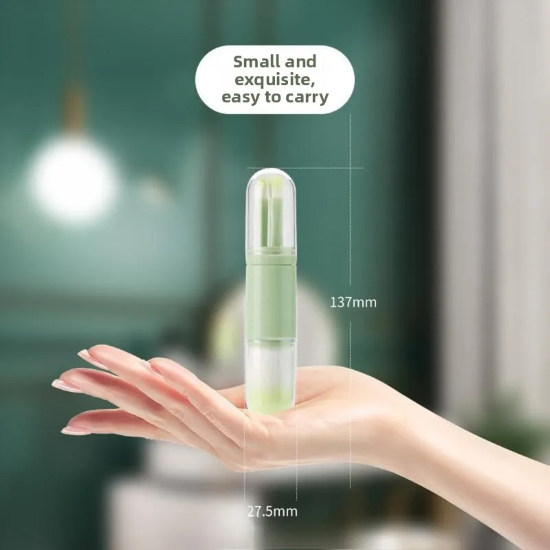 4 in 1 มินิน่ารักแปรงแต่งหน้าแปรงแต่งหน้าท่องเที่ยวชุด Retractable Professional Foundation Blending Powder แปรงอายแชโดว์