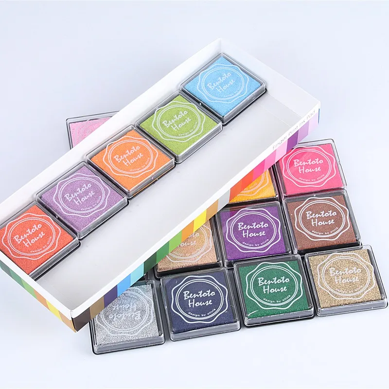 20-Color Oil-Based Ink Pad Set for Paper & Fabric product image