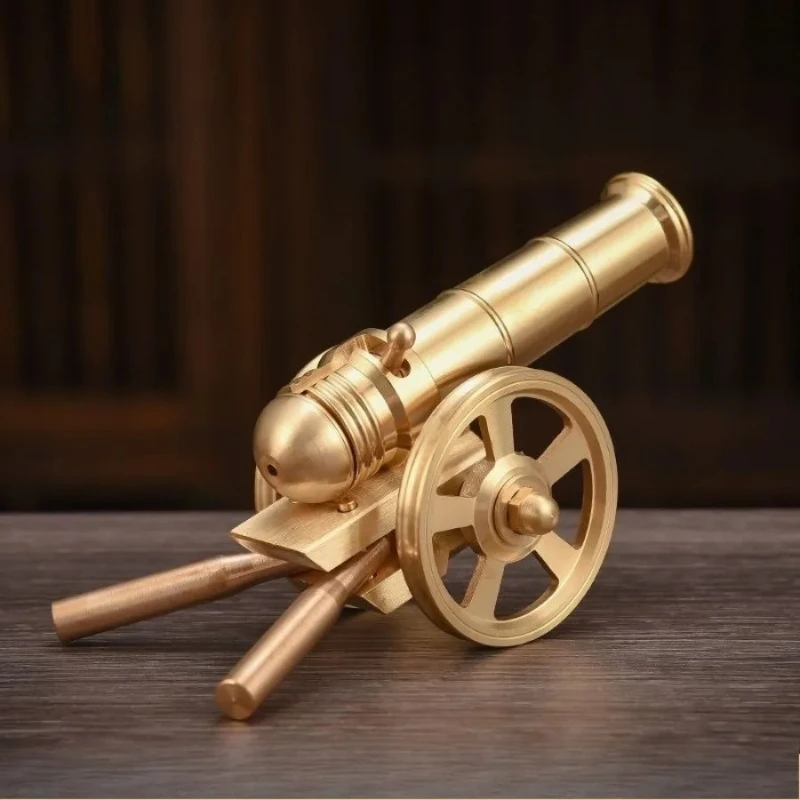 Brass Cannon Feng Shui Ornament Living Room Ornament Mini Italian Cannon Brass Natural Color High end Shooting Model view 3