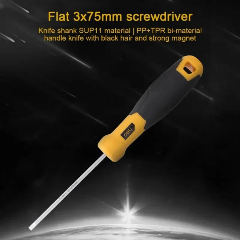 Not in stock. out of stoock..Deli Slotted Handle Screwdriver 1/8 Inch 3/16 Inch 1/4 Inch 5/16 Inch Heavy Duty Magnetic Slotted S