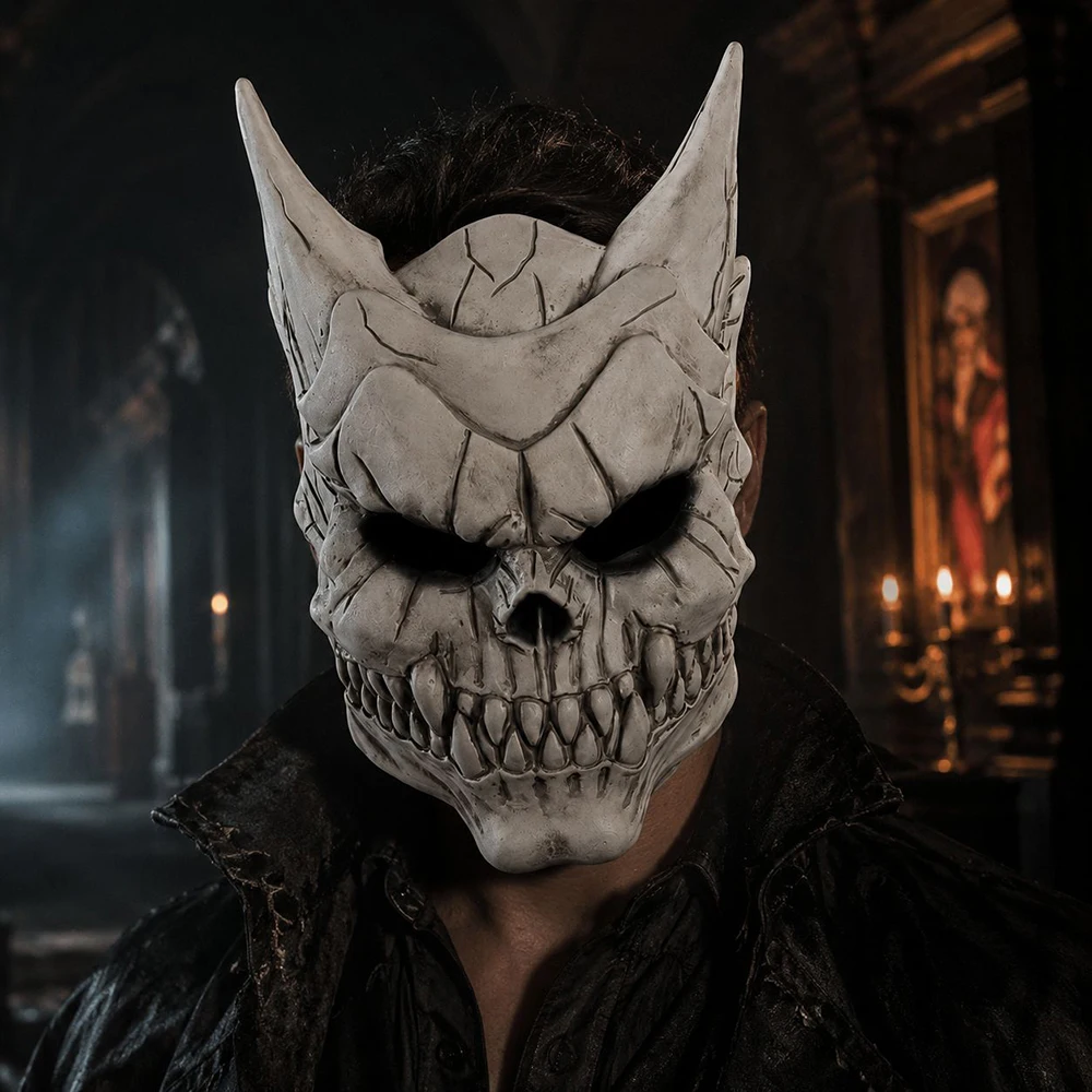 Anime Kaiju No.8 Kafka Hibino Cosplay Mask Adult Latex Full Face Horror Devil Mask Scary Ghost Halloween Carnival Costume Prop